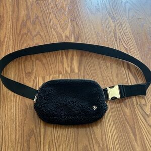 Lululemon Athletica Black Pouch with Gold Zipper
